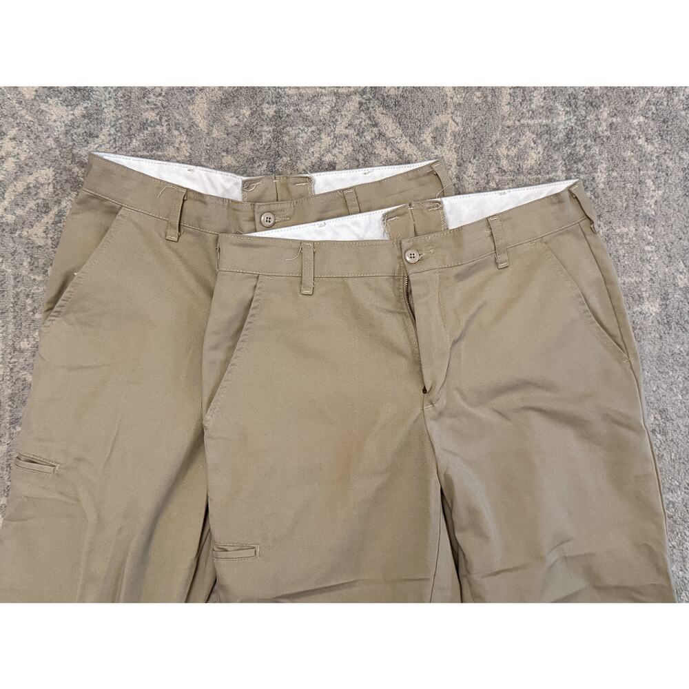 Red Kap Work Pants Khaki 34x28 Lot of 2 Men’s Industrial Uniform Trousers PT20